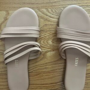 TKEES Cream Sandals Minimalist Design